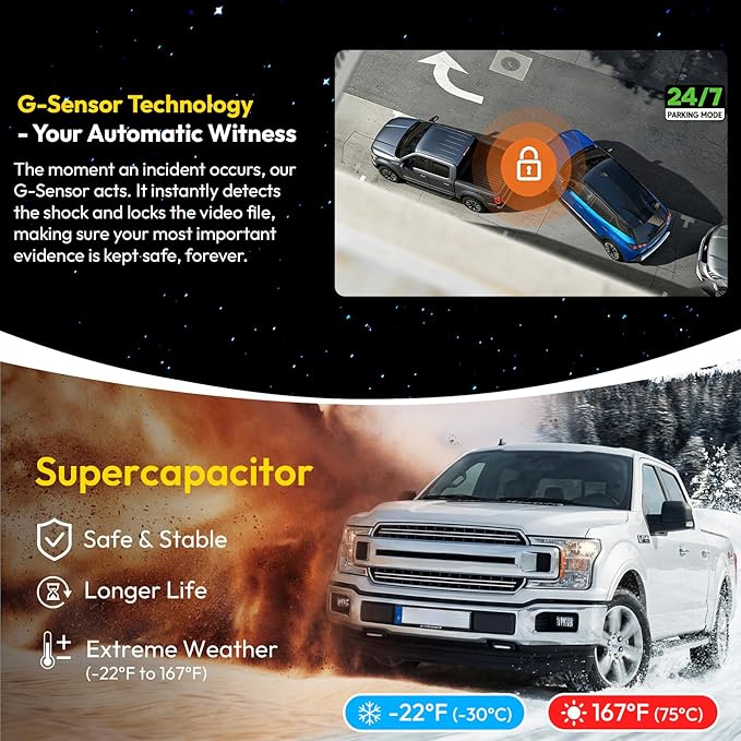 Front 4K Dash Cam Custom fit for Jeep Gladiator JT 2018 2019 2020 2021 2022 2023 2024 Mojave Overland& Wrangler JL 2018-2024 etc,OEM Look,Camera 2160P Video HDR,5.8GWiFi,GPS,Plug&Play,G-Sensor