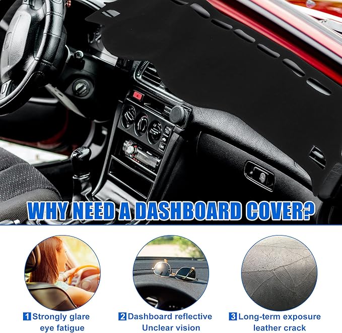 X AUTOHAUX Dashboard Covers for Chevy Trax 2017-2022 Dash Cover Mat Non-Slip Pad Protector Carpet