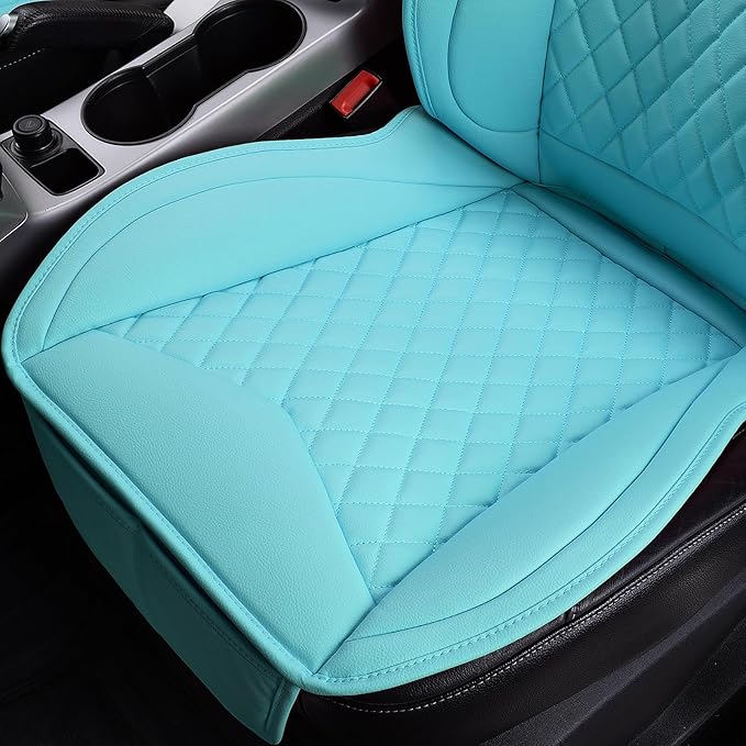 Flying Banner car seat Covers seat Cushions Luxe Fit Faux Leather Easy Installation Vehicles Non Slip Premium (Solid Mint Green, Full Set)