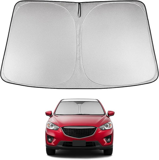 Proadsy 2026 Upgrade Windshield Sun Shade Custom Fit CX-5 2013 2014 2015 2016 CX5 Front Sunshade Protector Foldable Sun Visor Blocks UV Rays Keep Car Cooler