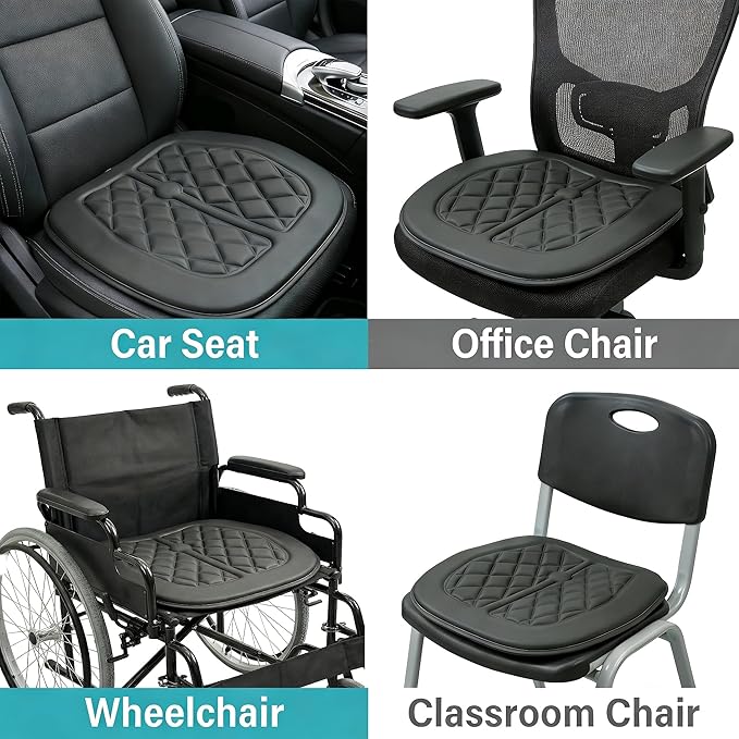 Big Ant Memory Foam Car Seat Cushion for Driver - Heightening Seat Pad for Short Drivers, Relieves Pressure for Long Drives - Non-Slip Car Booster Cushion for Office, Truck, Wheelchair