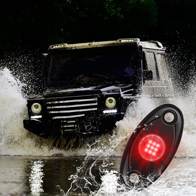 Treela 20 Pods Rock Lights Pure Ambient Underglow Lights for Car SUV Waterproof Neon Trail Rig LED Lamp Lighting for Truck Motorcycle ATV UTV(Red)