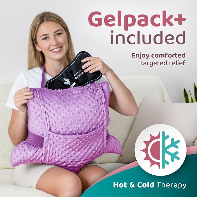 Zomaple Recovery Hysterectomy Pillow with Strap, Gel Pack & Lumbar Support – Post Abdominal Surgery Must Haves – Ideal for C-Section, Laparoscopic & Hernia Healing Comfort