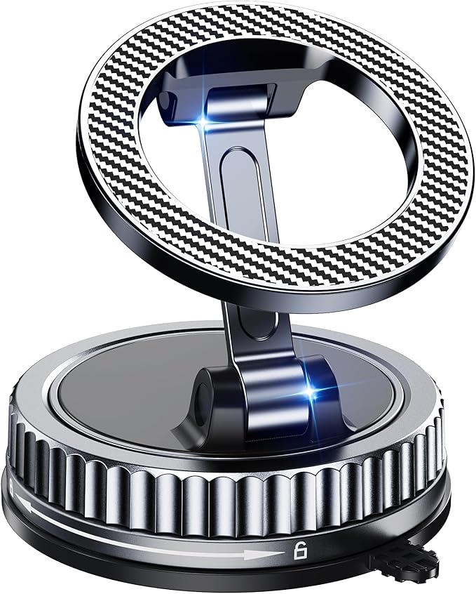 Car Phone Holder for Magsafe [2026 89+LBS Suction & 3700gf Magnetic] 360° Adjustable Cell Phone Mount, Phone Holders for Your Car Accessories Kit for iPhone 17-12 Series & All Speakerphones
