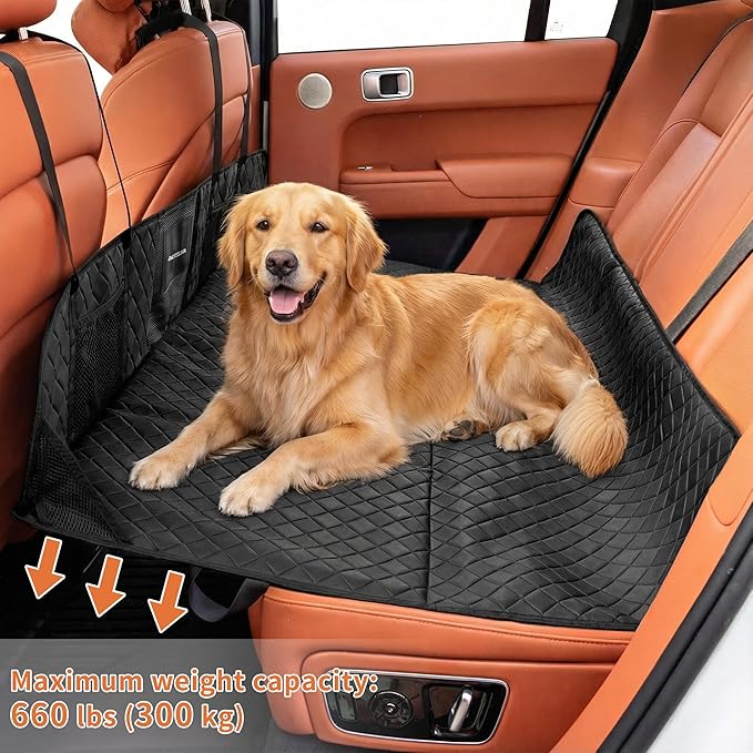 Car Rear Seat Extension Plate, Foldable Car Back Seats Extender for Sleeping, Increase Travel Trunk and Camping Space,Dog Seat Covers for SUV, Model Y/3, F150/RAM Trucks