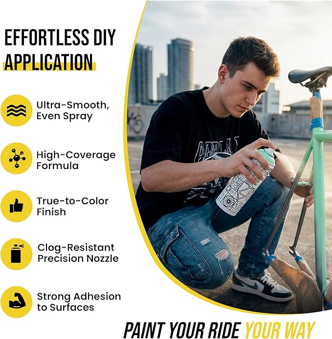 Spray.Bike Spray Paint | Designed Mainly for Bicycles | Multi-Use Acrylic Spray Paint for Metal, Plastic | High Coverage Bike Paint, 400ml, Elderberry