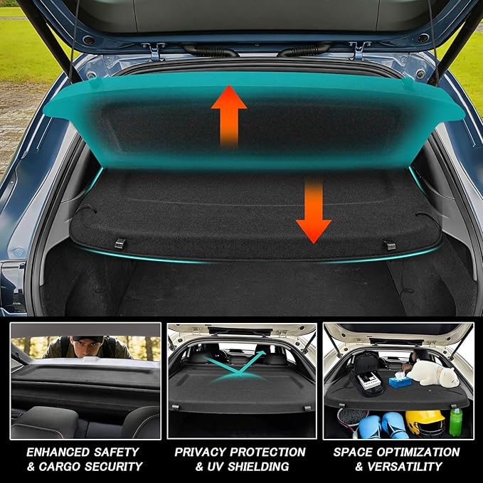Cargo Cover for Mazda CX-30 CX30 2026 2025 2024 2020 2021 2022 2023 Accessories Trunk Cover Security Shielding Shade Cargo Luggage Cover Trunk Privacy Protection