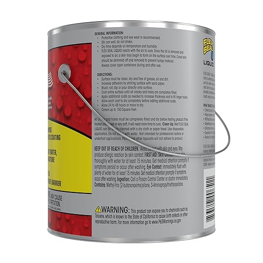 Flex Seal Liquid, Rubber Coating Sealant, Waterproof, Flexible, Breathable, and UV Resistant, Roof Repair, Basements, RV, Campers, Trailers, Marine, EPDM, Masonry, Clear, 1 Gallon