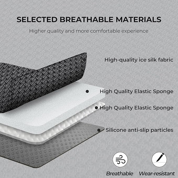 All Season Rear Bench Car Seat Covers Black - Breathable Car Seat Protectors with Anti Slip Bottom - Durable Auto Seat Cushions Universal Fit for Vehicles Cars SUV Trucks Size M