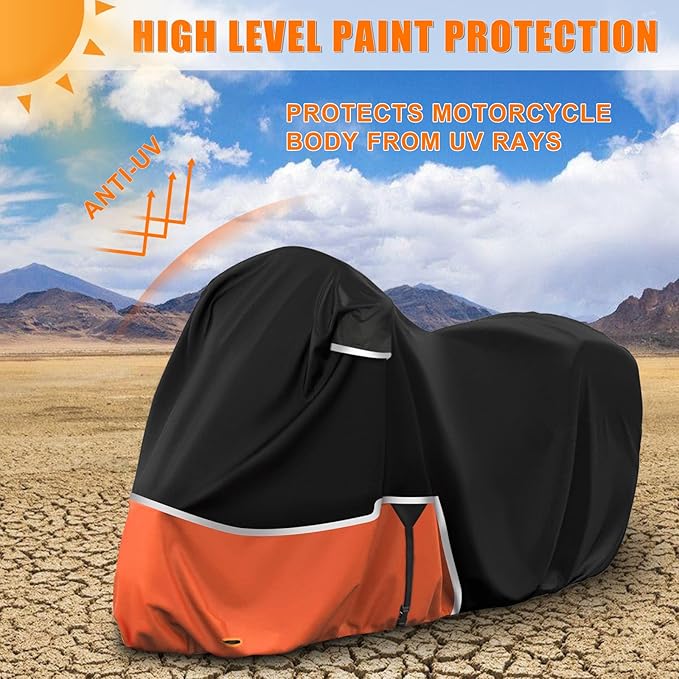 Waterproof Motorcycle Cover Replace for Indian Roadmaster and Pursuit, 420D Oxford Cloth Customized Motorcycle Cover for Snow Rain Dust Protection