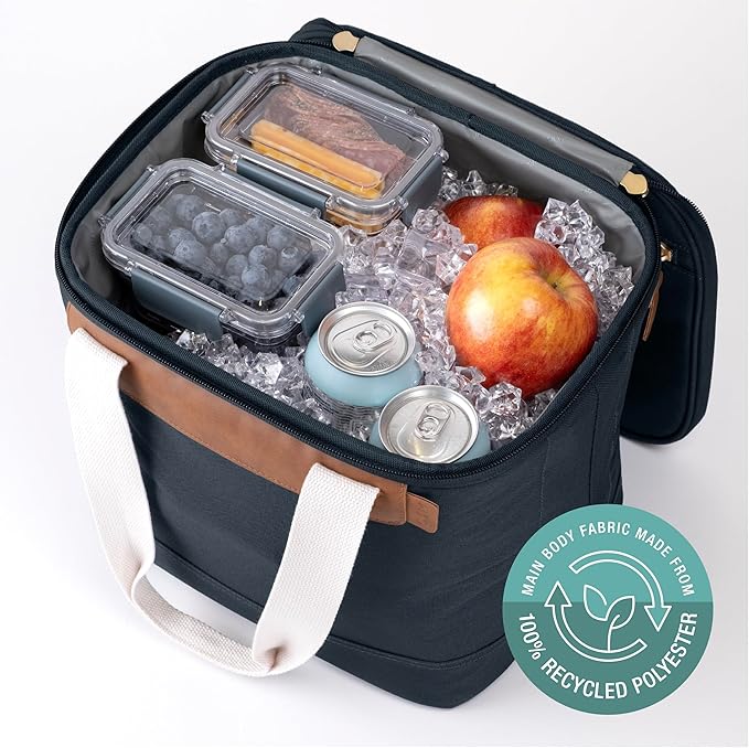 CleverMade Collapsible Insulated Cooler Bag – Leakproof Soft Cooler for Beach, Travel, Car – Bottle Opener