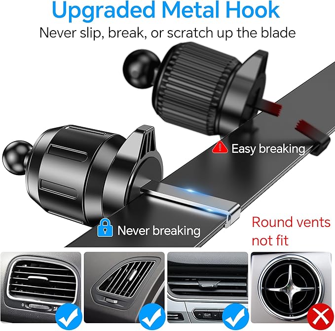 Kaistyle Wireless Car Charger【One Hand Manual Clamping】 Fast Wireless Charger for Car Phone Holder Mount Charger Phone Holders for Your Car Dashboard/Windshield/Vent Truck Mount for iPhone Samsung