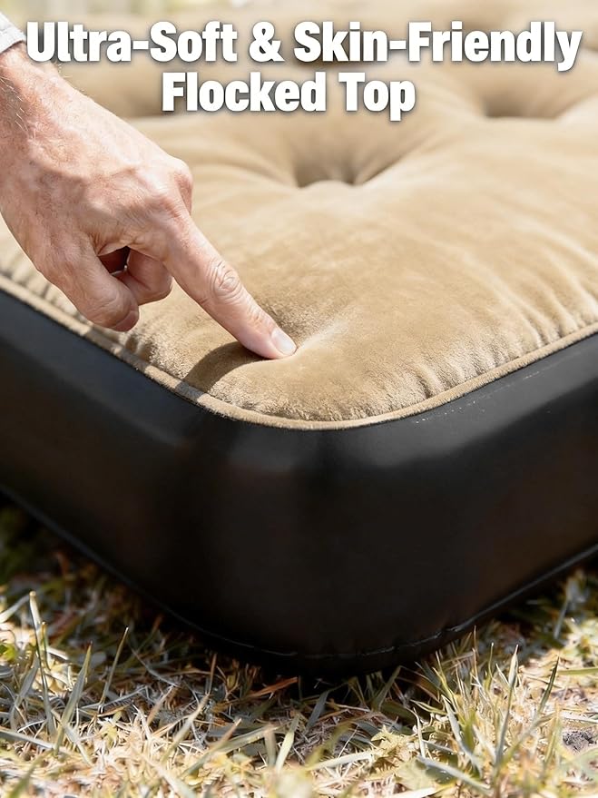 Umbrauto Built-in Pump Air Mattress for 5.5-5.8ft Short Truck Bed, Inflatable Full-Size Pickup Airbed for Ford F150, Chevy Silverado, GMC Sierra, Dodge Ram, Toyota Tundra, Nissan Titan Outdoor Camping
