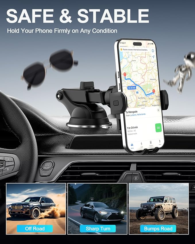 Wireless Car Charger,15W Fast Charging Auto Clamping Phone Holders for Your Car Compatible with iPhone 16/15/14/13, for Samsung Galaxy S24 Ultra S23 S22 S21, S20, S10+