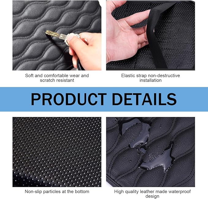 Car Center Console Cushion Pad, 11.57 x 8.19IN Leather Arm Rest Cover, Comfortable Waterproof Armrest Seat Box Cover, Car Interior Protection Accessories, Universal for Vehicle (Beige)
