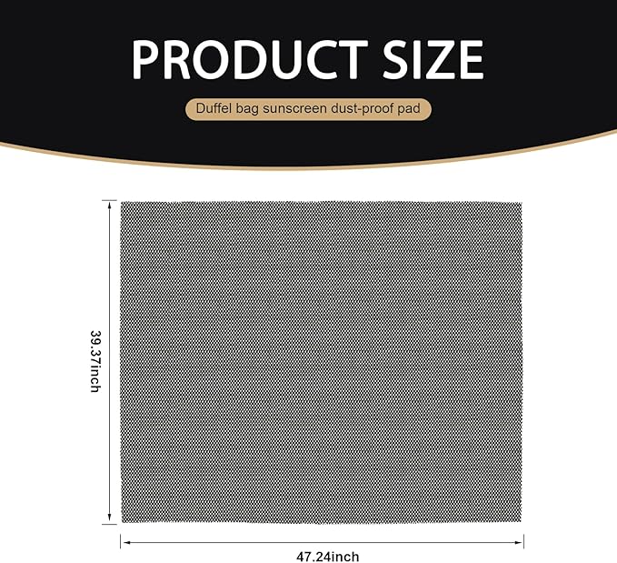 1 PCS Car Roof Non-Slip Rug Pad, 47" x 39" Roof Cargo Bag Protective Mat, PVC Car Roof Storage Bag Protective Mat, Roof Rack Accessory, for Most Vehicles (Black)