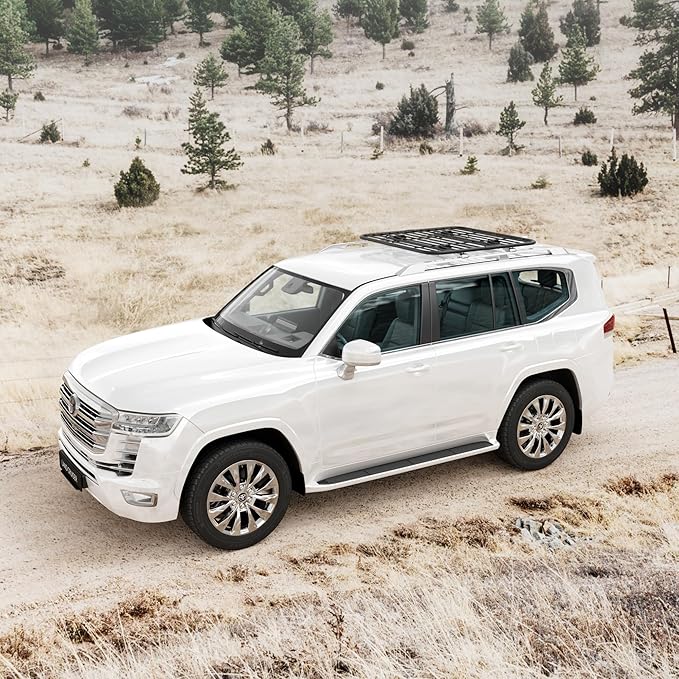 WILDROAD Car Roof Platform, Universal Roof Flat Rack 48" x 47" x 1.3" Heavy Duty Roof Rack Platform with Super Duty Bungee Cargo Net, Ratchet Straps and Anti-Rust Sealant Fits for SUV Truck Cars