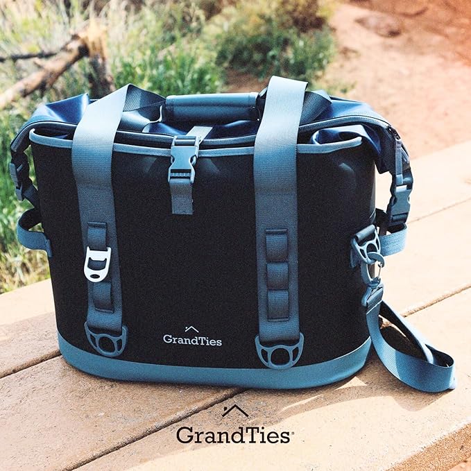 GrandTies 40 Can Portable Soft Cooler Bag - High-Performance Large Cooler - Leak Proof Waterproof Insulated Cooler Bag - Portable Ice Chest for Outdoor, Fishing, Beach, Travel, Camping