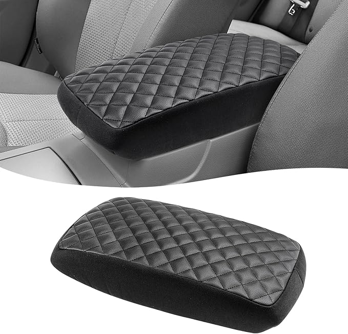 KBH Center Console Armrest Cover for Toyota Camry 2007 2008 2009 2010 2011, Middle Console Lid Protector, Arm Rest Pad Accessories, Anti-Scratch, Vinyl Leather, Black
