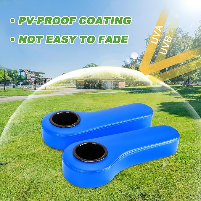 10L0L Golf Cart Rear Seat Kit Arm Rest Set with Cup Holder for Yamaha EZGO Club Car Golf Cart UV-Proof Coating Long Lasting, No Drilling Kits Include