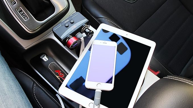 LIHAN 2 Socket Cigarette Lighter Adapter, Car Charger Plug Splitter with Dual USB Ports, 12V/24V Meter Monitor, Compatible with iPhone, LG, HTC, Samsung etc
