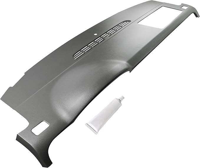 DashSkin Dash Cover Compatible with 2007-2014 Chevy Tahoe Suburban Avalanche & GMC Yukon & Yukon XL Without Dash Speaker in Dark Titanium - Hard Molded Plastic Dashboard Cap