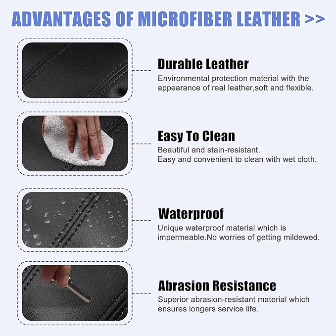X AUTOHAUX Car Center Console Armrest Cover for Cadillac XTS 2013-2019 Faux Leather Interior Arm Rest Cover Elbow Cushion Pad Black