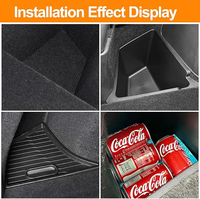 Custom Fit Trunk Storage Bins for Tesla Model Y Juniper 2025-2026 - Rear Cargo Organizer with Lids - TPE Waterproof & Odorless Car Interior Accessories