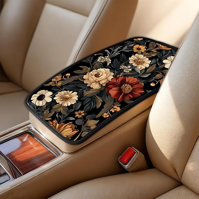 Car Armrest Cover Pad - Car Center Console Cushion Protector Against Pet Claws, Dirt and Sticky Fingers, Comfortable Auto Decor Accessory Fit for Sedan, Van, SUV