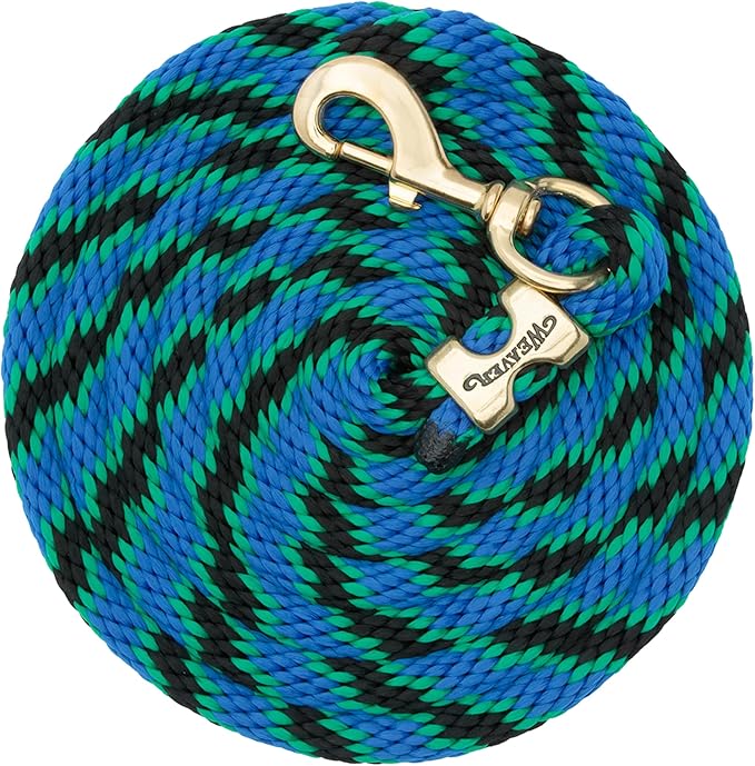 Weaver Equine Performance Lead Rope, Long Horse Lead Rope with Quick Halter Attachment, Soft Comfort Grip, Barn Horse Tack for Daily Use & Showing