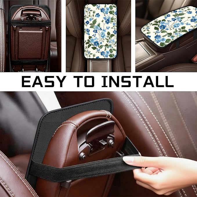 Car Armrest Cover Pad - Car Center Console Cushion Protector Against Pet Claws, Dirt and Sticky Fingers, Comfortable Auto Decor Accessory Fit for Sedan, Van, SUV