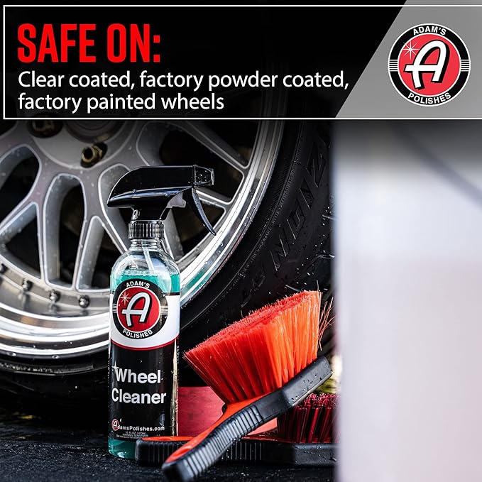 Adam's Polishes Wheel Cleaner 2-Pack - Tough Wheel Cleaning Spray for Car Wash | Rim Cleaner & Brake Dust Remover | Safe On Chrome Clear Coated & Plasti Dipped Wheels | Use w/Wheel Brush