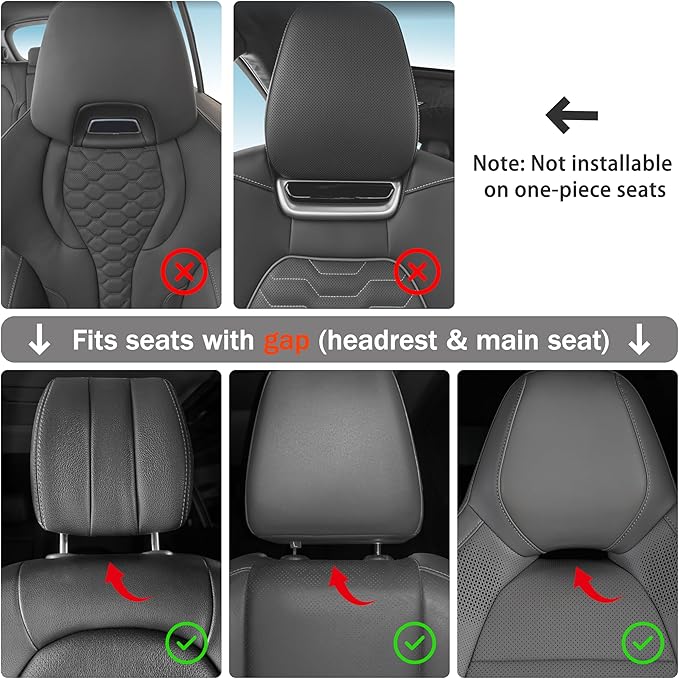 2pcs Car Neck Pillow for headrests,Support Drive Seats Head Cushion Pillows,Microfiber Velvet,Plant-Based Polyester,Thickness & Height Adjustable,11.8x7.5,Inner Liner fillable(Orange Brown)
