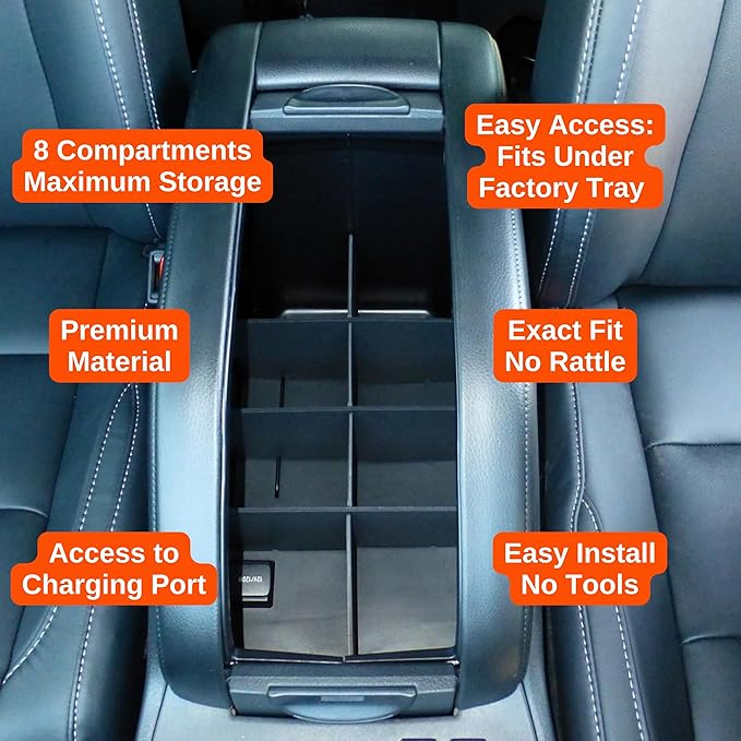 Vehicle OCD - Center Console Organizer for Toyota Highlander (2014-2019) - Made in USA - SLX109
