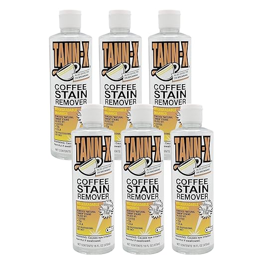 Tann-X Coffee Stain Remover for Carpet and Upholstery, Pint (6 Pack)