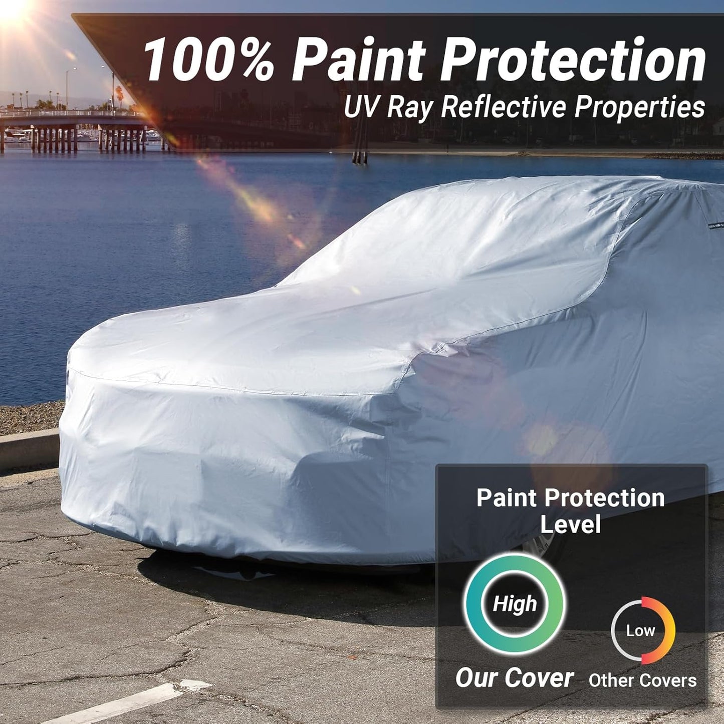 iCarCover Premium Car Cover for 1969-1973 Pontiac Trans AM Heavy Duty Waterproof All-Weather Automobiles Custom Fit Indoor Outdoor UV Snow Protection Covers with Straps and Bag