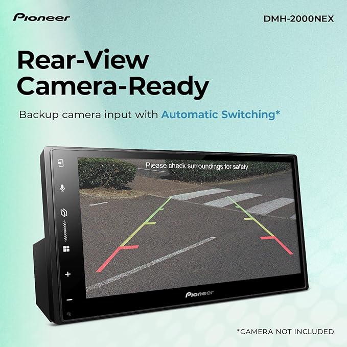 Pioneer DMH-2000NEX 6.8" Double Din Multimedia Digital Media Receiver, Wired Apple CarPlay and Android Auto, Bluetooth, Backup Camera Compatible, Touchscreen, One Touch Navigation