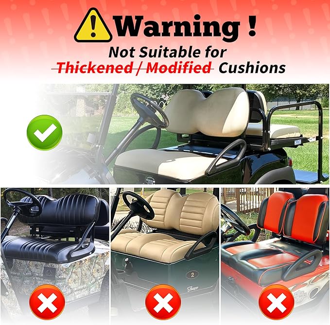 10L0L Golf Cart Seat Covers Universal for Yamaha G29 Drive2 Club Car Precedent Tempo Standard Front Seats, Breathable Mesh Bench Seat Cover, No Drilling Seat Cushion - All-Season Comfort