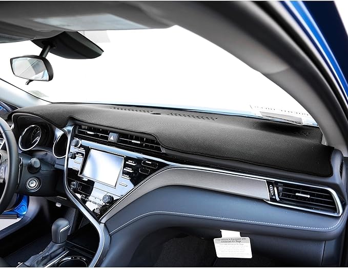 WellVisors Black Dash Mat Dashboard Cover Compatible with Lexus 2007-2012 ES350