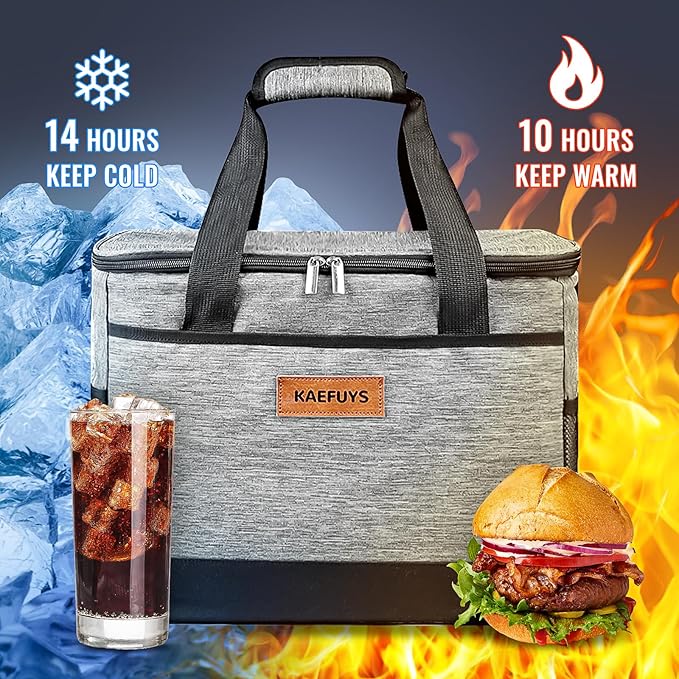 Insulated Cooler Bag Soft Cooler Bag for Men/Women with Shoulder Strap, Leakproof for Camping, Travel, Picnic, Work (30L)