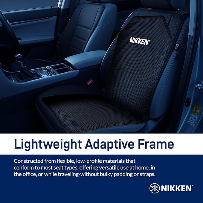 KenkoSeat Back Support for Chair II for Nikken - Office Chair Back Support Pad for Proper Posture - Car Lumbar Support - Back Support for Car Seat Driver - Desk Chair Back Support for Office Chair