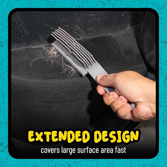 Chemical Guys Professional Rubber Pet Hair Removal Brush – Multi Surface Detailing & Pet Hair Removal Tool for Cars, Trucks, SUVs, RVs & Home – Removes Lint and Debris from Upholstery and Carpet