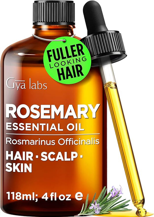 100% Pure Rosemary Essential Oil - 4 Fl Oz - Rosemary Oil for Hair, Skin, Diffuser, Aromatherapy & DIY Candle Making Scent