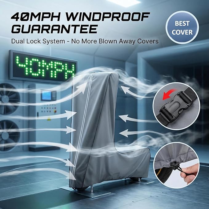 Universal Electric Scooter Cover, Outdoor Waterproof and Dustproof Scooter Covers, Adults/Kids Electric Scooter Storage cover, L54xW28xH52 Inch, Suitable for 300W to 2000W Electric Scooters, Grey