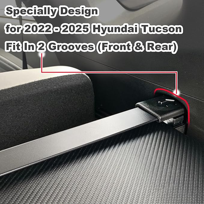 Cargo Cover for Hyundai Tucson 2026 2025 Accessories 2024 2023 2022(Canvas),Retractable Trunk Cover Organizer Security Shielding Shade Tonneau Cover for Hyundai Tucson Accessories