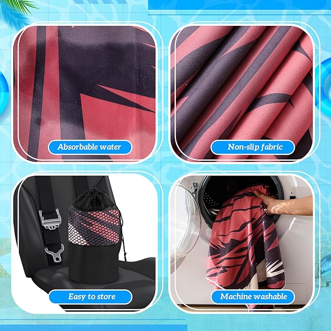 2 Pack Car Seat Towel Covers with Storage Bag 63 x 32 Inch Athletic Running Towel Seat Sweat Washable Non Slip Cover Gift for Car Outdoor Sport Activities (Death Valley National Park)