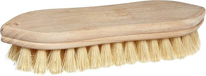 Weiler 44023 9" Block Size, White Tampico Fill, Pointed Wood Block, Hand Scrub Brush, 9" Block, 1-1/8" Trim Length