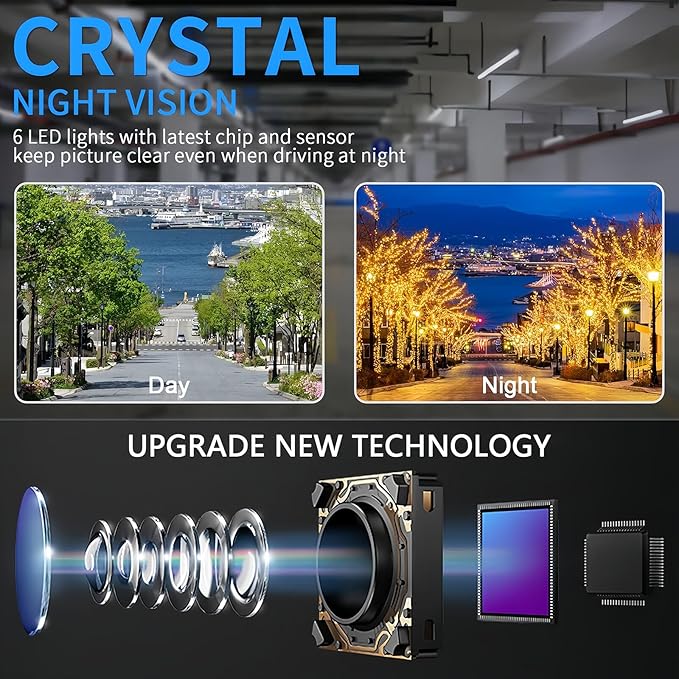 HD 1080P Backup Camera for Cars - Night Vision, 170° Wide Angle, Waterproof, Easy Installation, Clear Image for Trucks, SUVs, Vans, Sedans - Enhanced Parking Safety