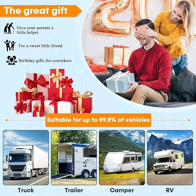 1080P HD Wireless Backup Camera: 1-Min Magnetic Easy Install No Wiring 7" Anti-Glare Monitor with Clear Night Vision - 24H Long Life Solar Scratch-Proof Rear View Camera for Truck Trailer SUV Small RV