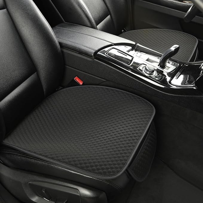 West Llama Car Seat Covers for Summer,Ice Silk Bottom Seat Covers for Cars Include 2 Piece Front Driver Seat Pad Mat Universal Fits 90% SUVs,Cars,Sedans(2Piece-Black)